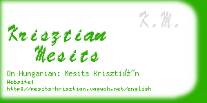 krisztian mesits business card